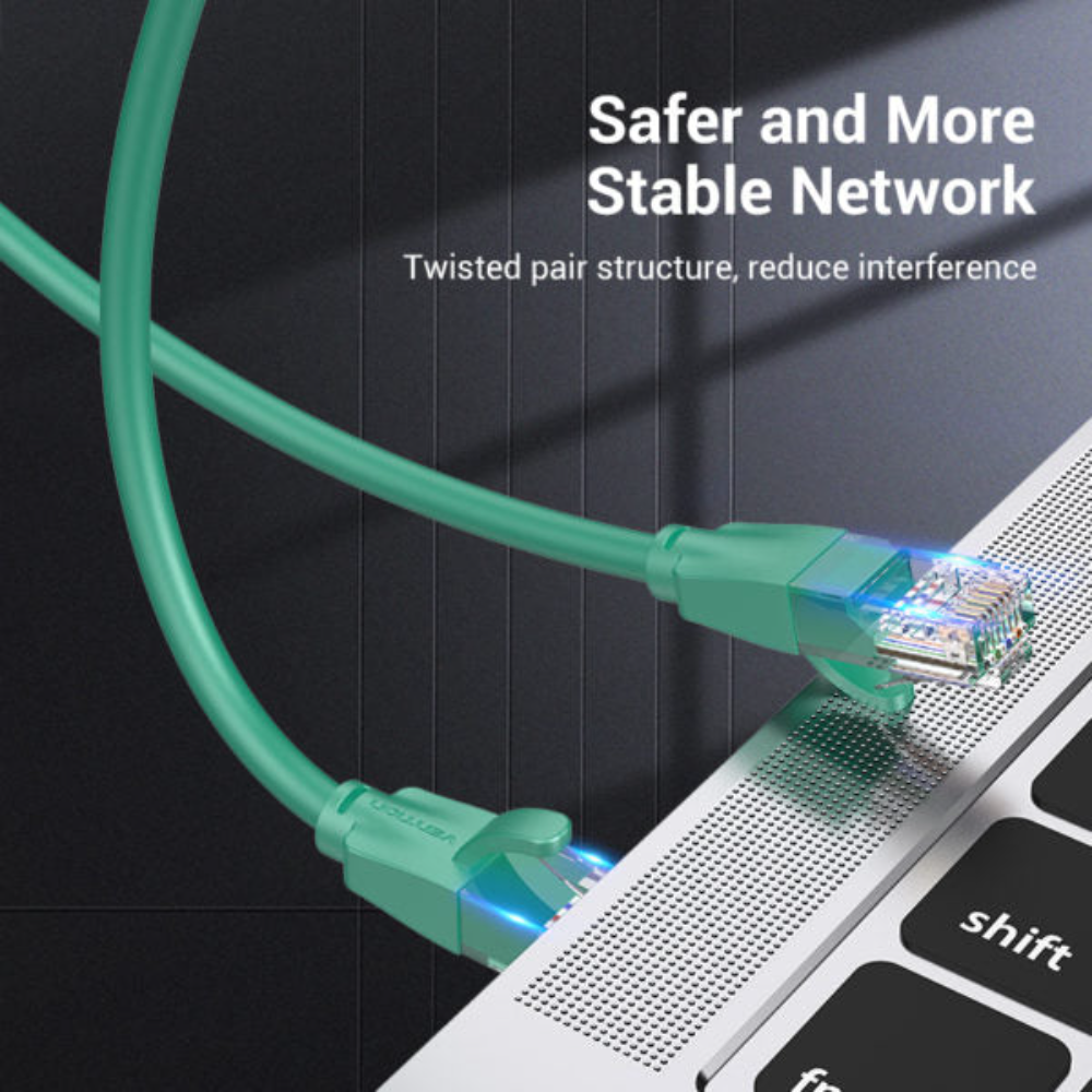 VENTION IBEGH CAT6 UTP PATCH CABLE 2M GREEN4 - One Chip Computers