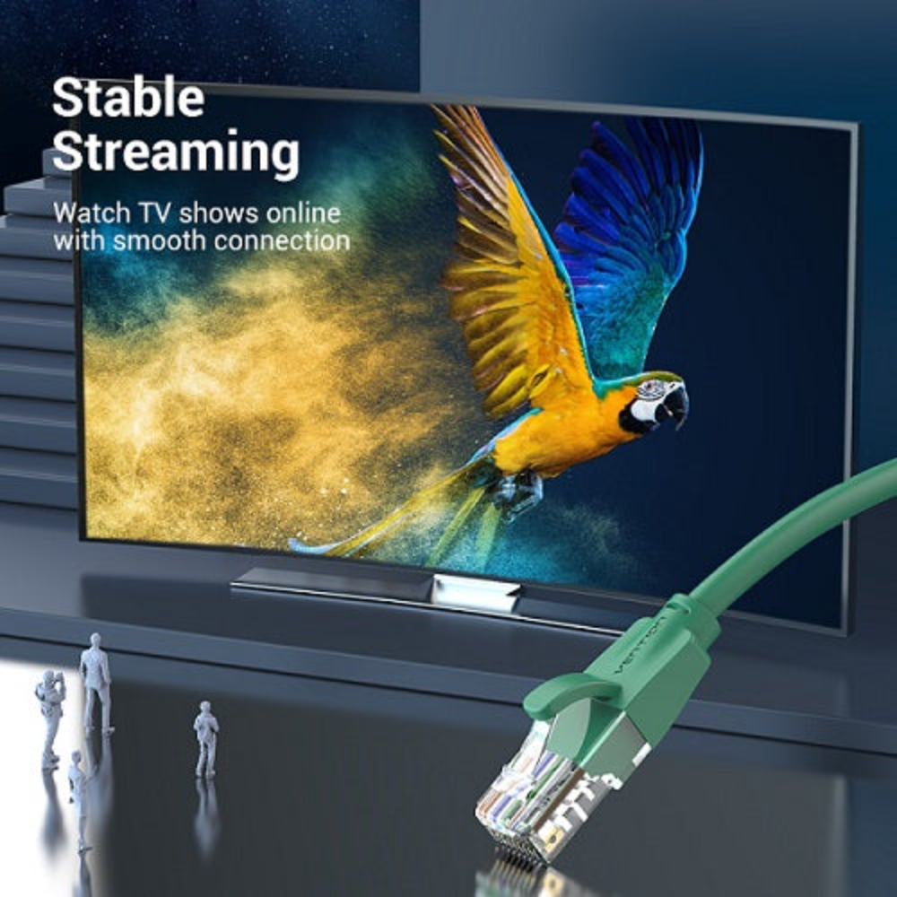 VENTION IBEGH CAT6 UTP PATCH CABLE 2M GREEN6 - One Chip Computers