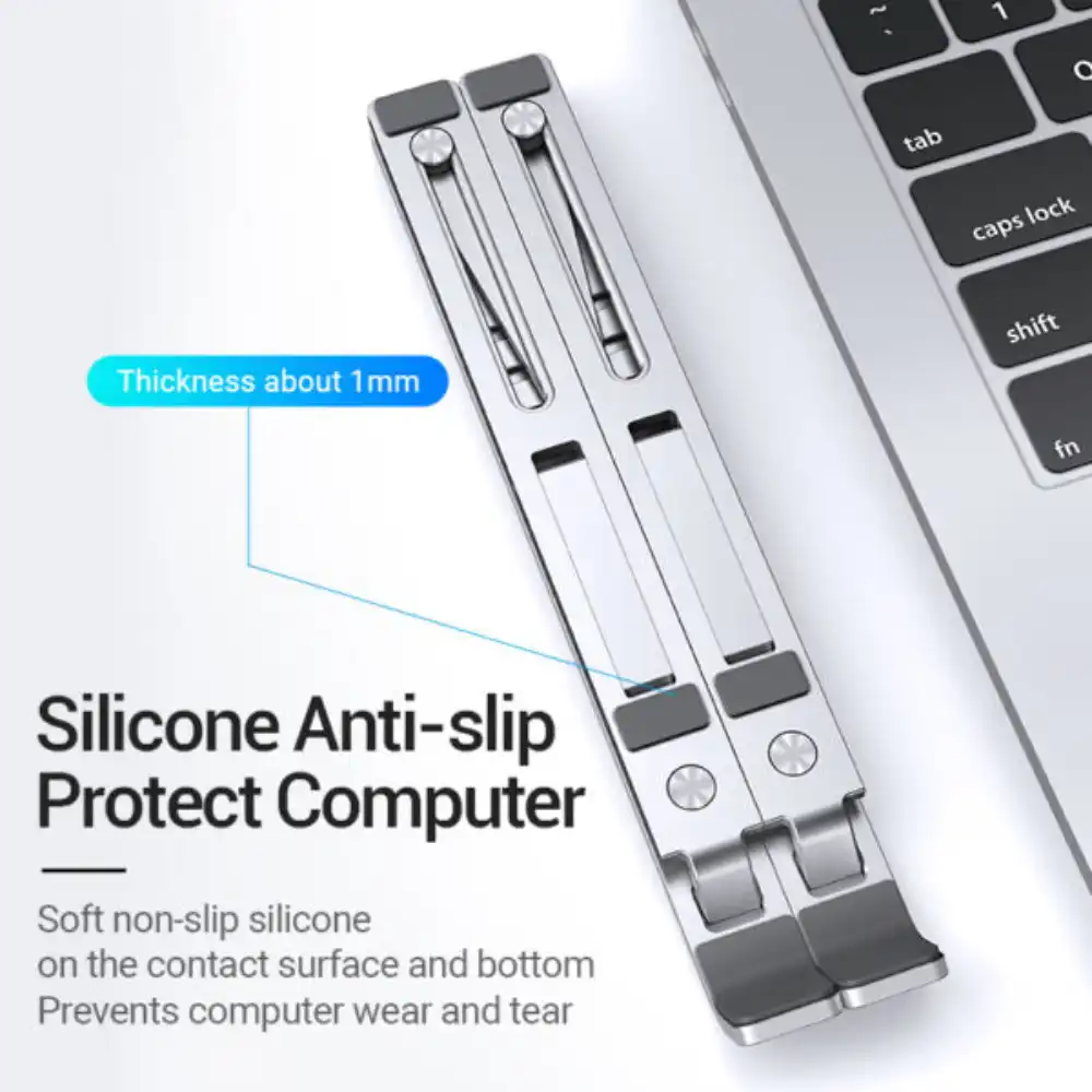 VENTION KDLIO ADJUSTABLE LAPTOP STAND SILVER5 - One Chip Computers