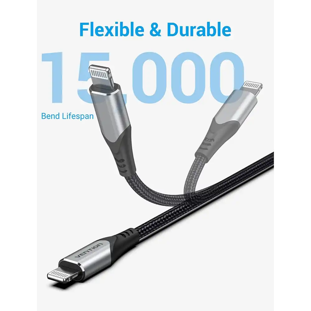 VENTION TACHH LIGHTINING TO TYPE-C CHARGING CABLE 2M6 - One Chip Computers