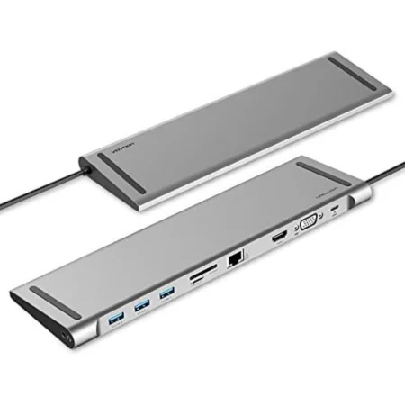 Vention THOHAH 10-in-1 Type-C Docking Station Metal Gray
