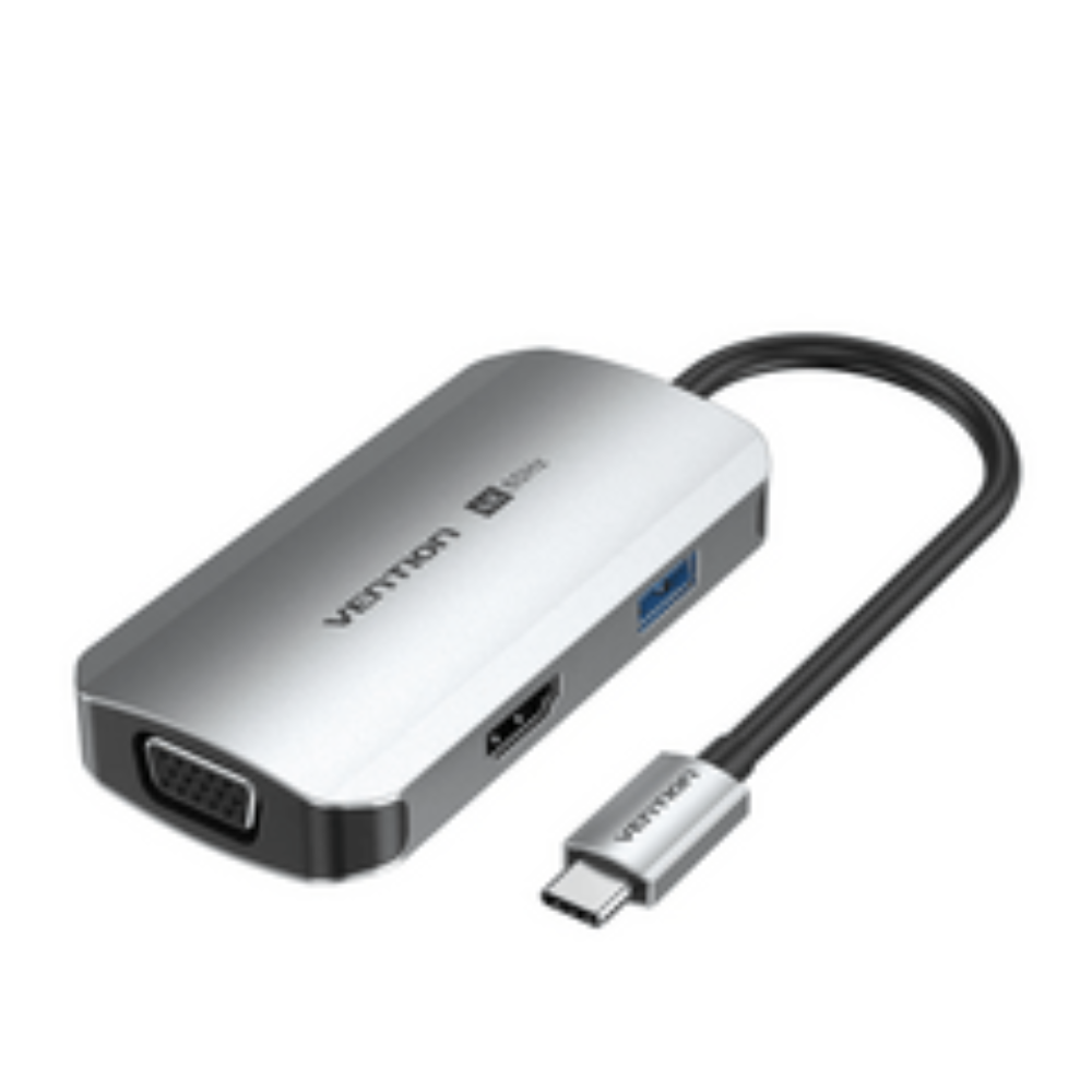 VENTION TOAHB MUTI-FUNCTION USB-C 4-IN-1 DOCKING STATION1 - One Chip Computers Vention TOAHB Multi-Function USB-C 4-in-1 Docking Station