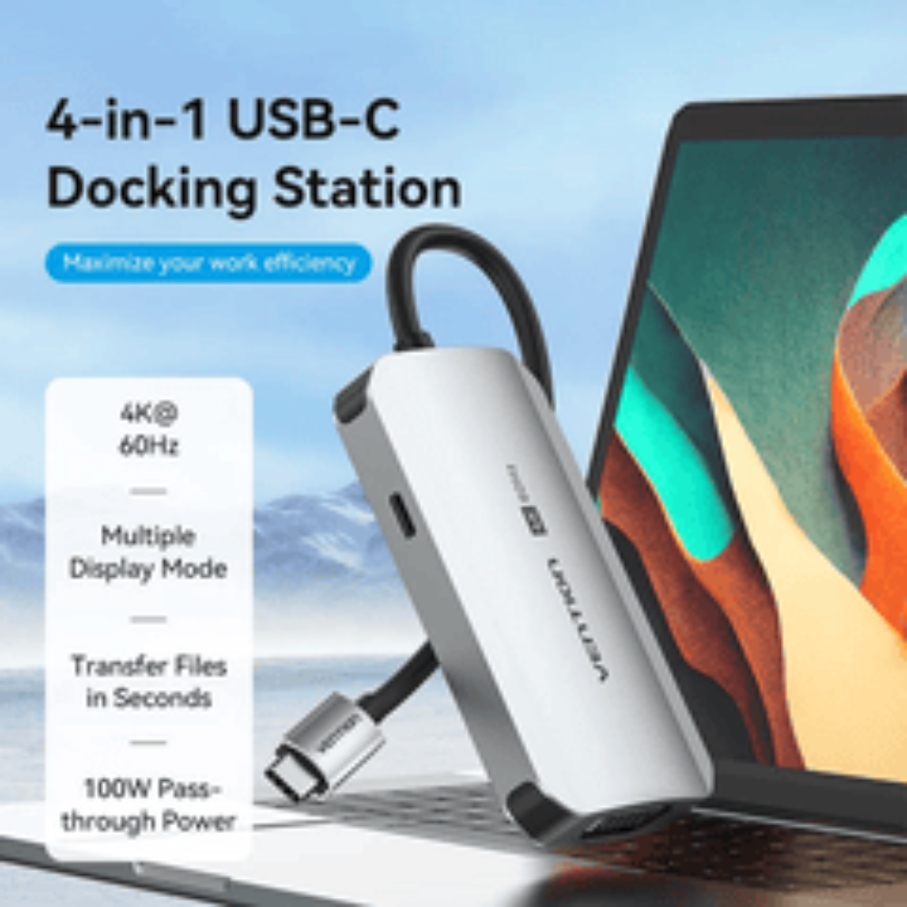 VENTION TOAHB MUTI-FUNCTION USB-C 4-IN-1 DOCKING STATION2 - One Chip Computers