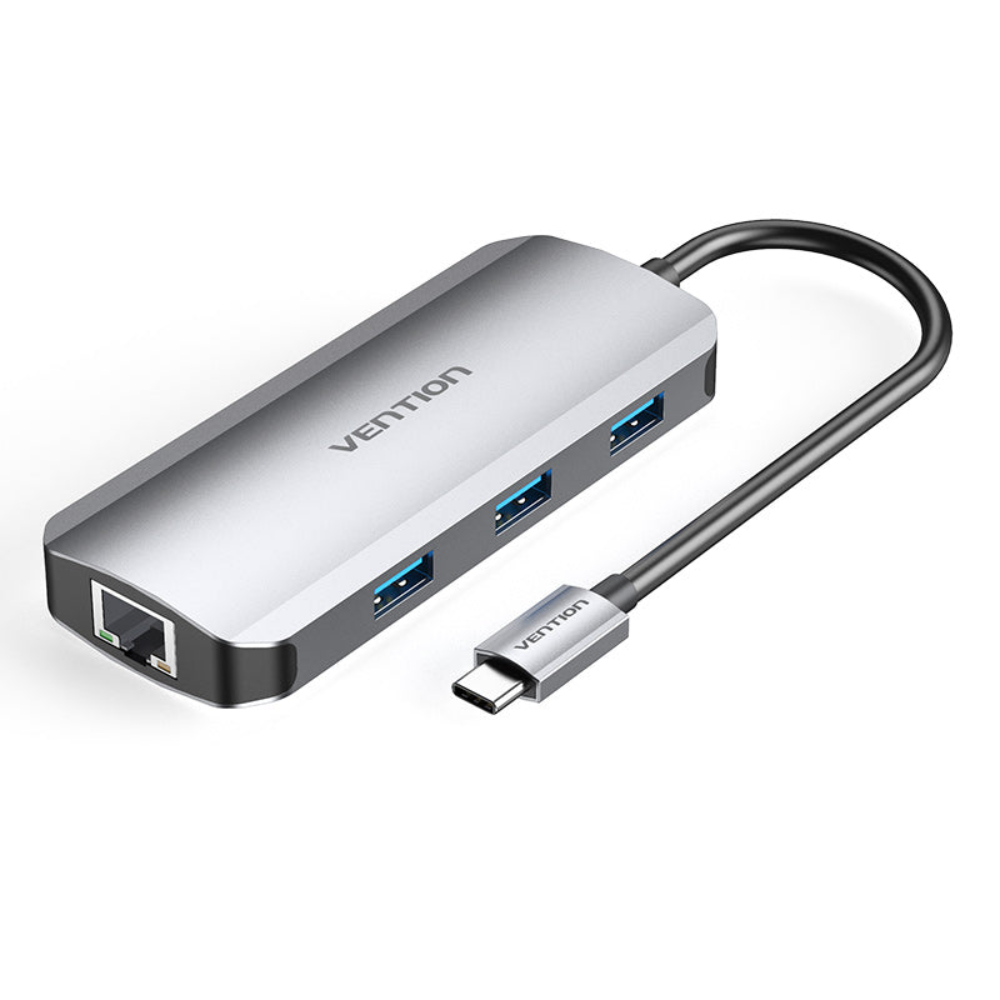 VENTION TOHHB MUTI-FUNCTION USB-C 6-IN-1 DOCKING STATION1 - One Chip Computers Vention TOHHB Multi-Function USB-C 6-in-1 Docking Station