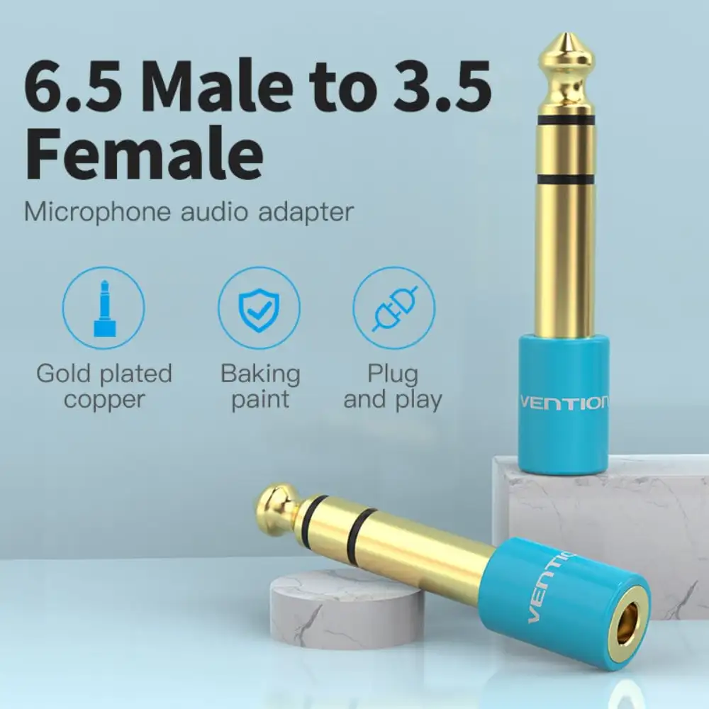 vention-6-5mm-male-to-3-5mm-female-audio-adapter-34294744842406 - One Chip Computers