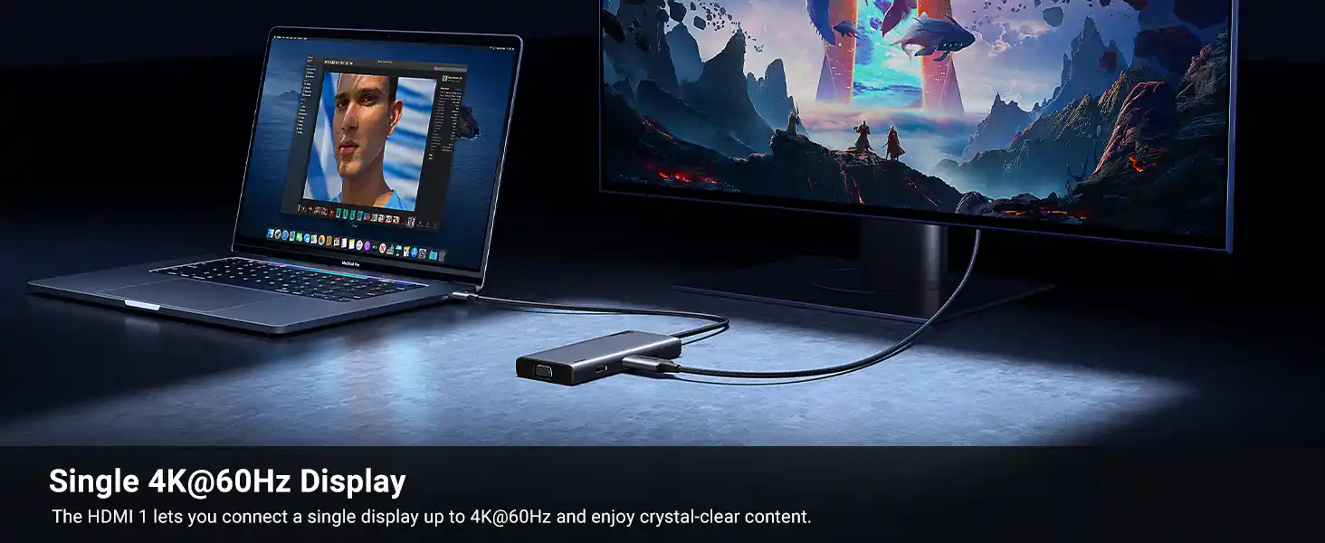 UGREEN 35588 8-in-1 USB-C Docking Station Dual Monitor 4K