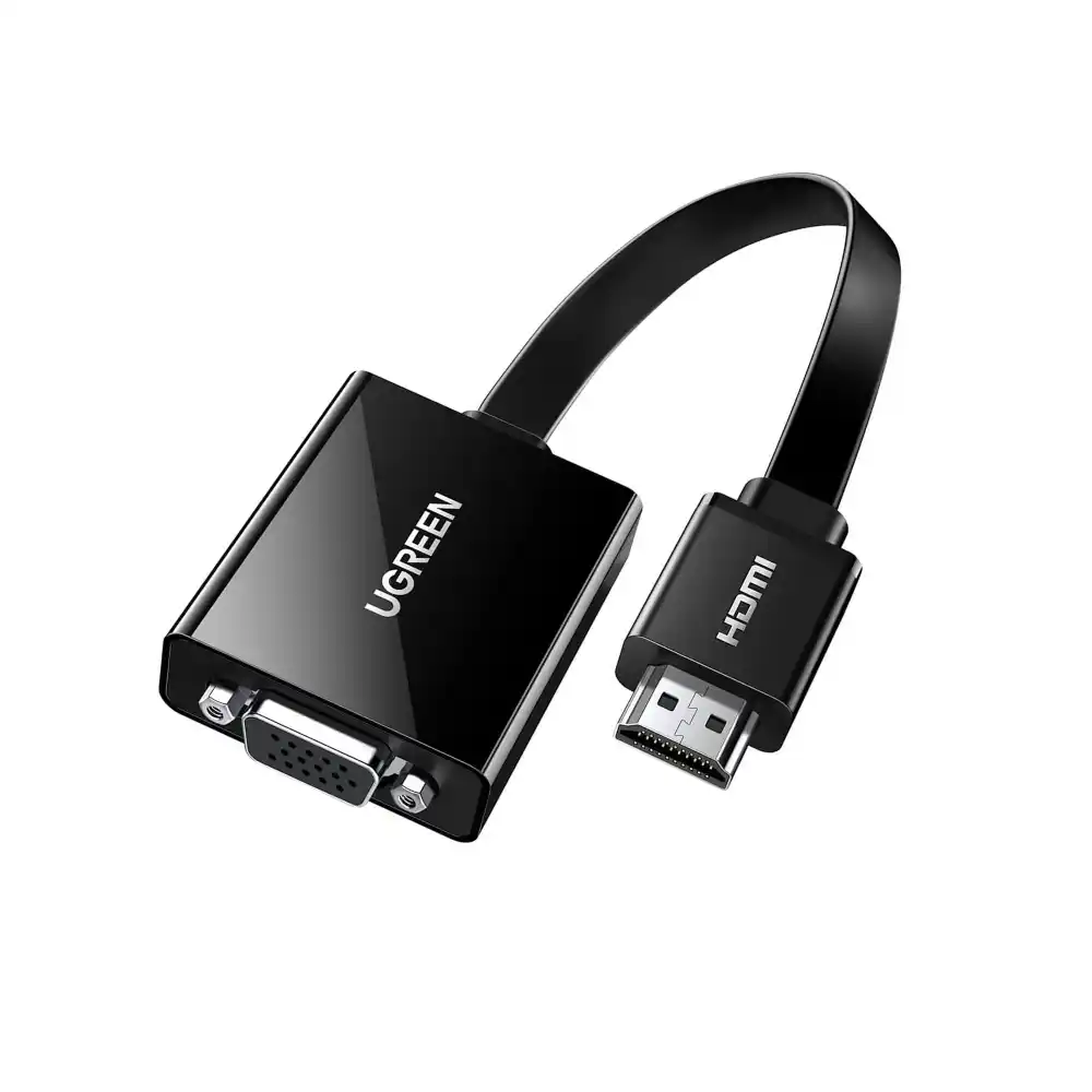 UGREEN 40248 HDMI to VGA Converter Adapter 25cm Black - One Chip Computers UGREEN 40248 HDMI to VGA Converter Adapter 25cm Black