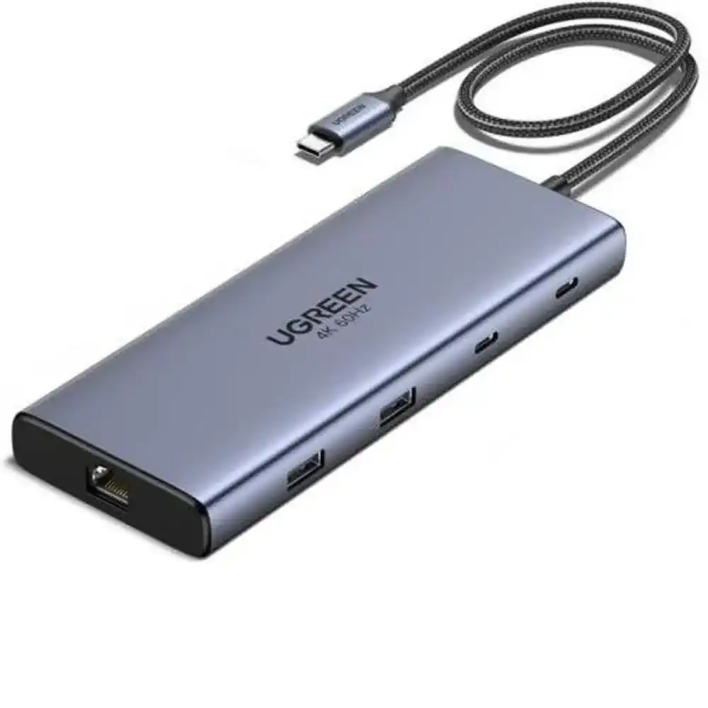 UGREEN 45380 10-in-1 USB-C Docking Station Dual 4K@60Hz HDMI 100W PD - One Chip Computers UGREEN 45380 10-in-1 USB-C Docking Station Dual 4K@60Hz HDMI 100W PD