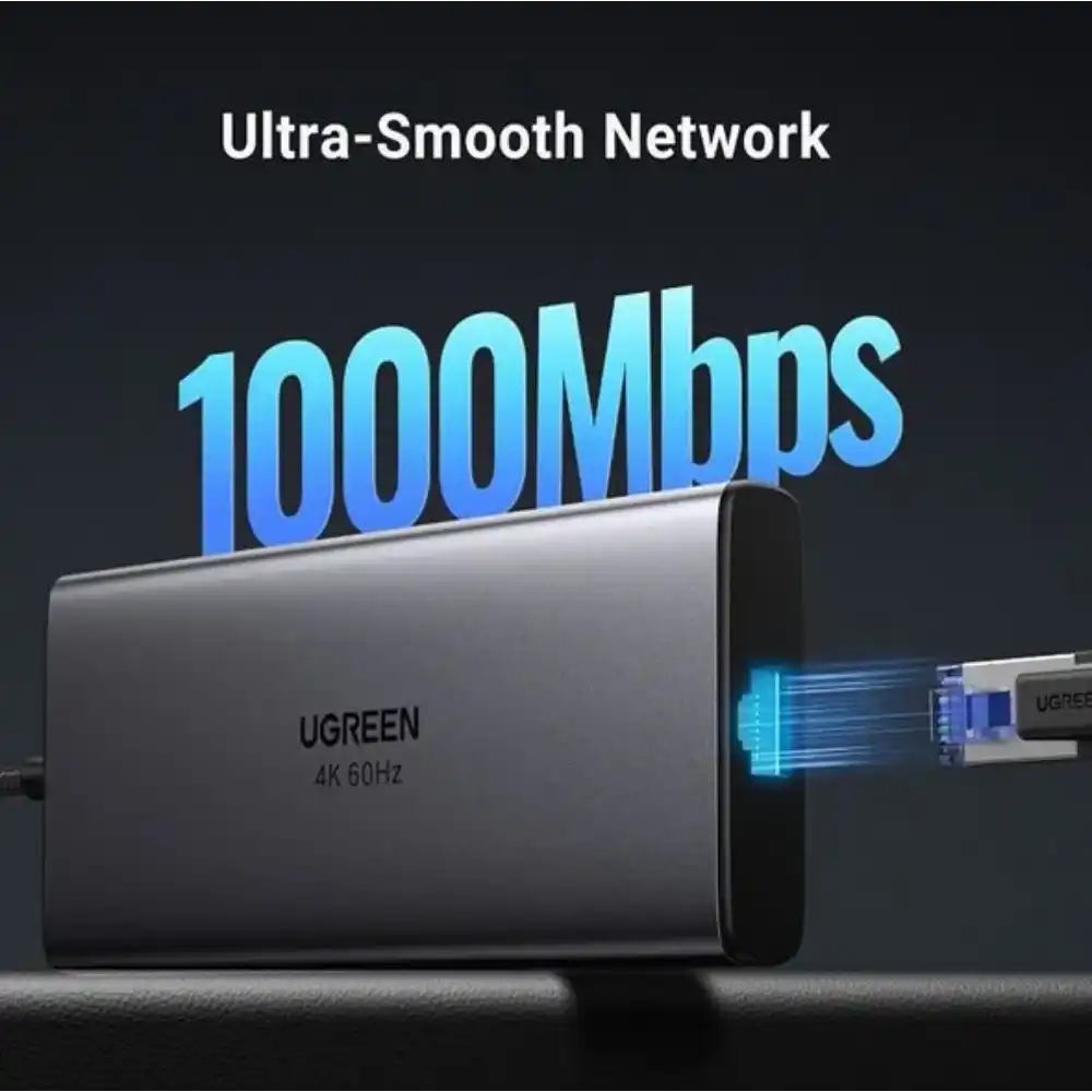 UGREEN 45380 10-in-1 USB-C Docking Station Dual 4K60Hz HDMI 100W PD3 - One Chip Computers UGREEN 45380 10-in-1 USB-C Docking Station Dual 4K@60Hz HDMI 100W PD