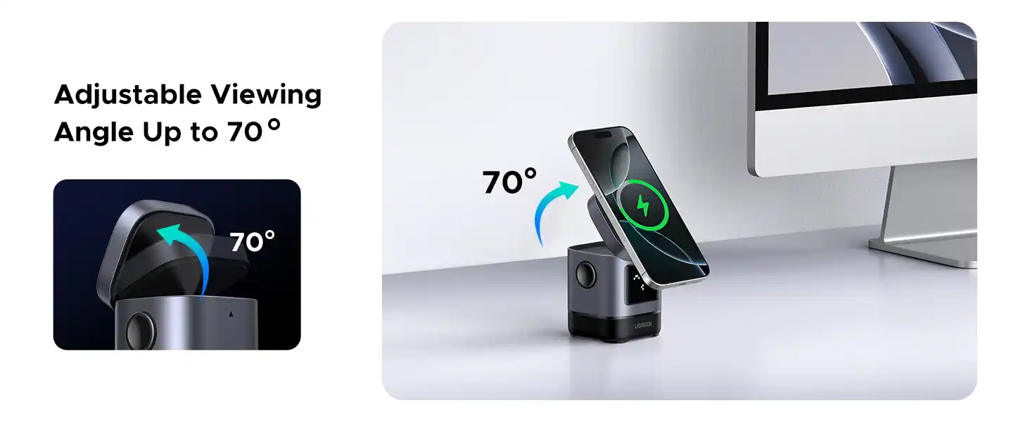UGREEN 45775 UNO 2-in-1 Qi2 Wireless Charger