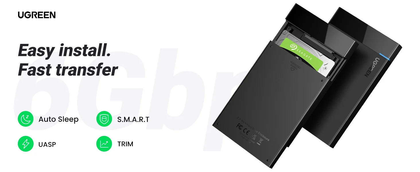 UGREEN 50743 USB-C 2.5-Inch Hard Drive Enclosure