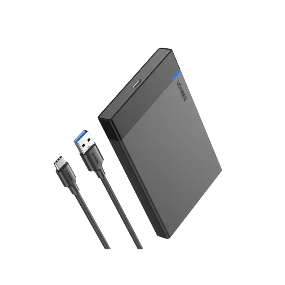 UGREEN 50743 USB-C 25-INCH HARD DRIVE ENCLOSURE1 - One Chip Computers UGREEN 50743 USB-C 2.5-Inch Hard Drive Enclosure