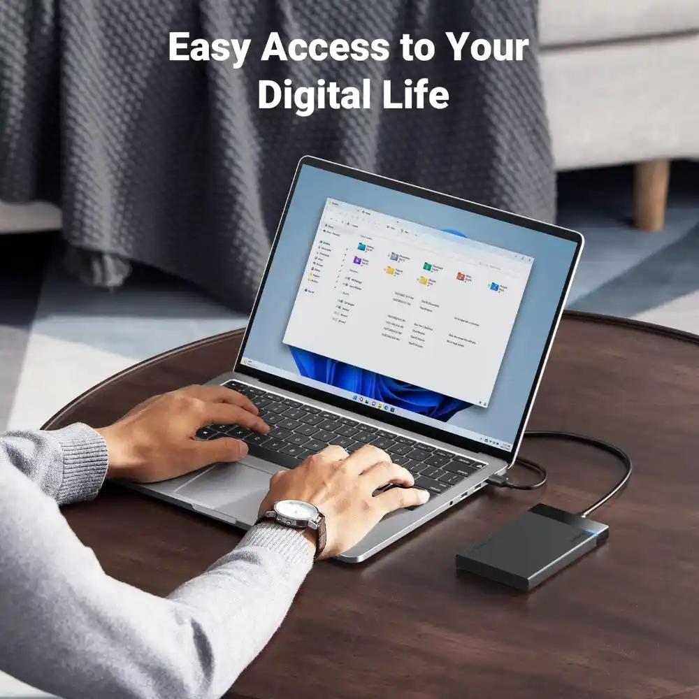 UGREEN 50743 USB-C 25-INCH HARD DRIVE ENCLOSURE7 - One Chip Computers UGREEN 50743 USB-C 2.5-Inch Hard Drive Enclosure