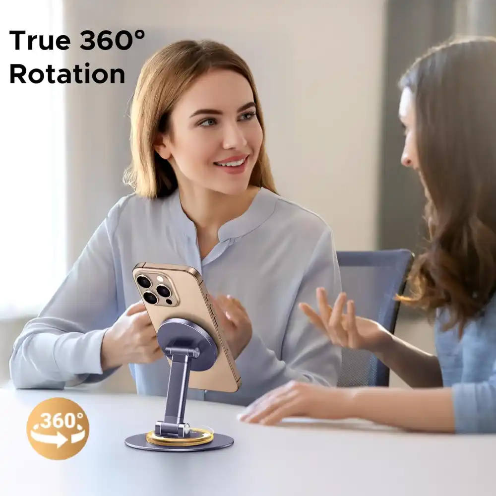 UGREEN 65229 360° Rotation Magnetic Desktop Phone Stand - One Chip Computers UGREEN 65229 360° Rotation Magnetic Desktop Phone Stand