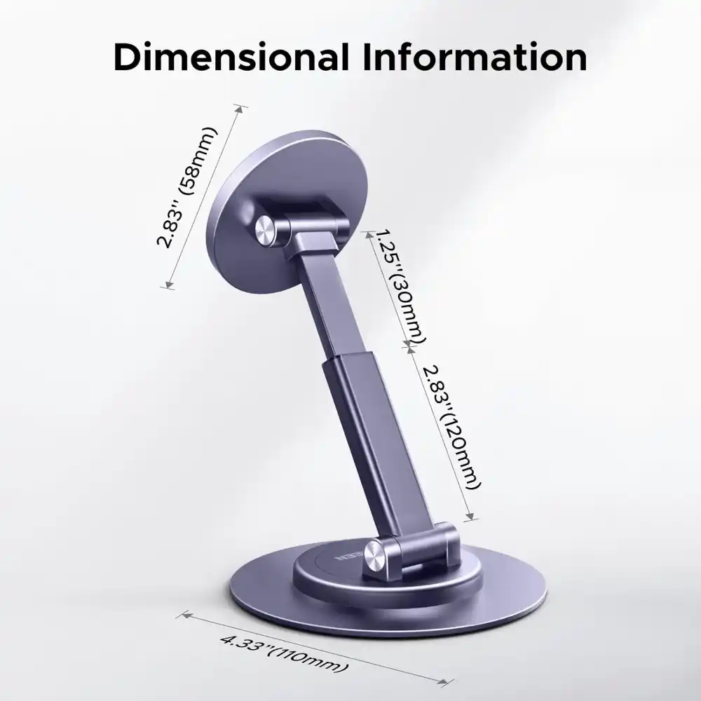 UGREEN 65229 360° Rotation Magnetic Desktop Phone Stand - One Chip Computers UGREEN 65229 360° Rotation Magnetic Desktop Phone Stand