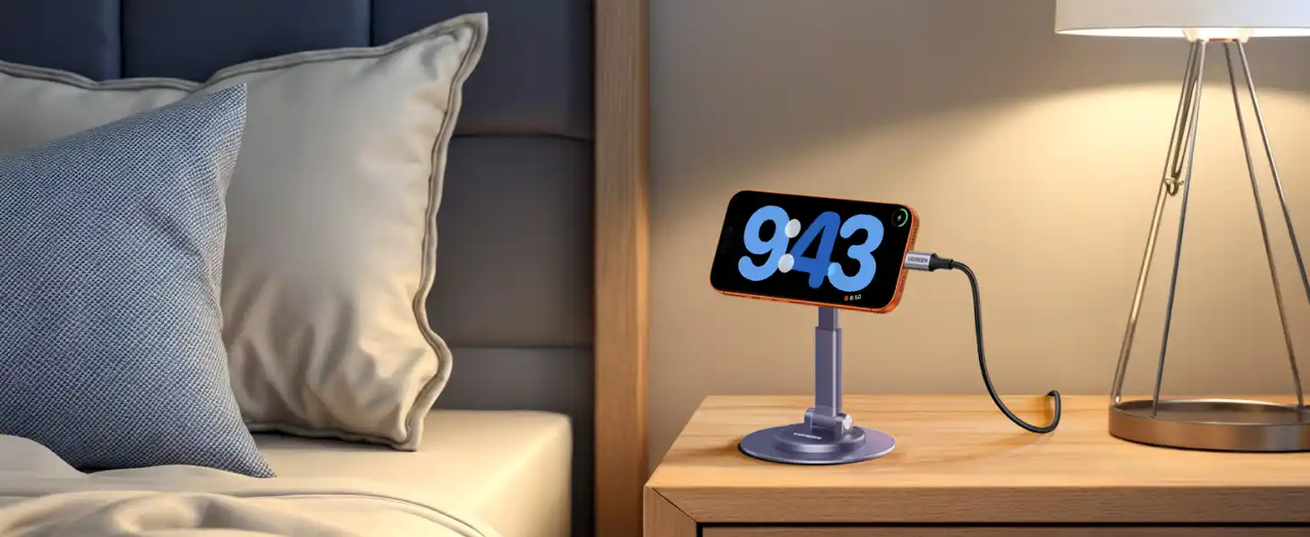 UGREEN 65229 360° Rotation Magnetic Desktop Phone Stand - One Chip Computers UGREEN 65229 360° Rotation Magnetic Desktop Phone Stand
