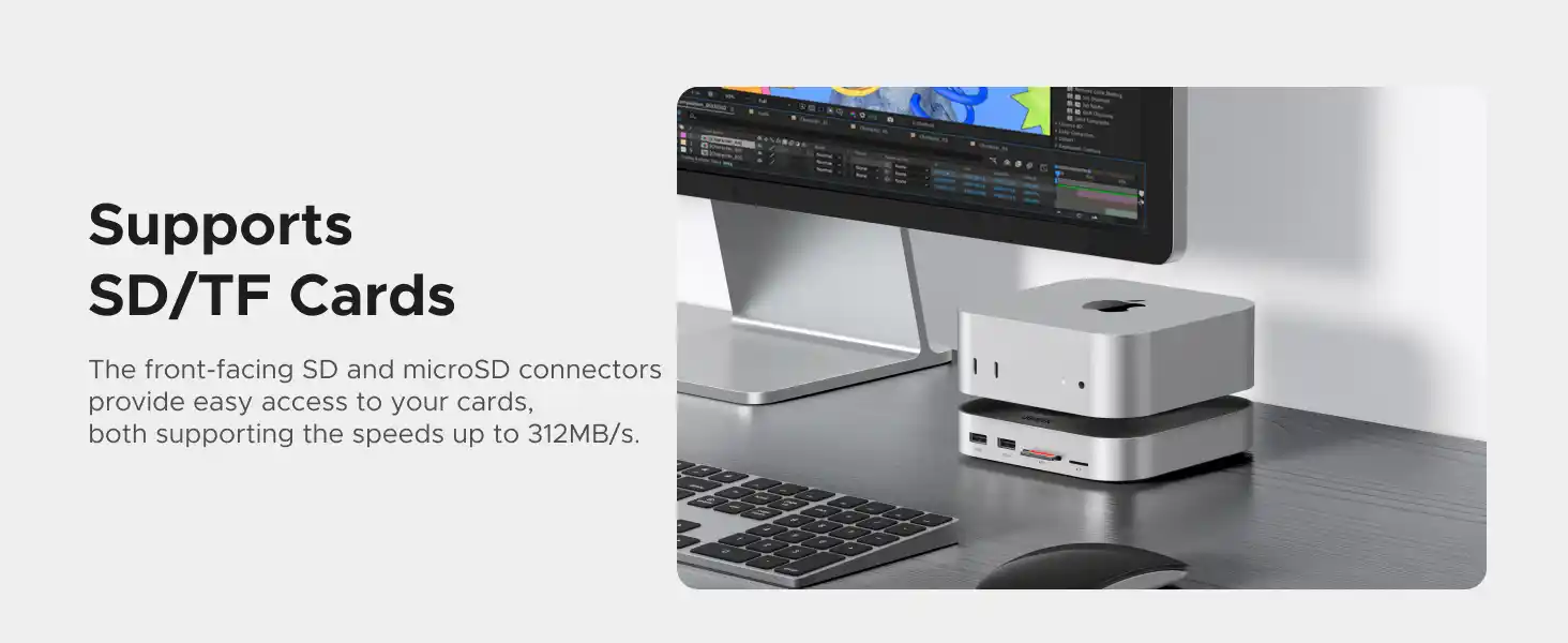 UGREEN 65487 11-in-1 Docking Station for Mac Mini with SSD Expansion