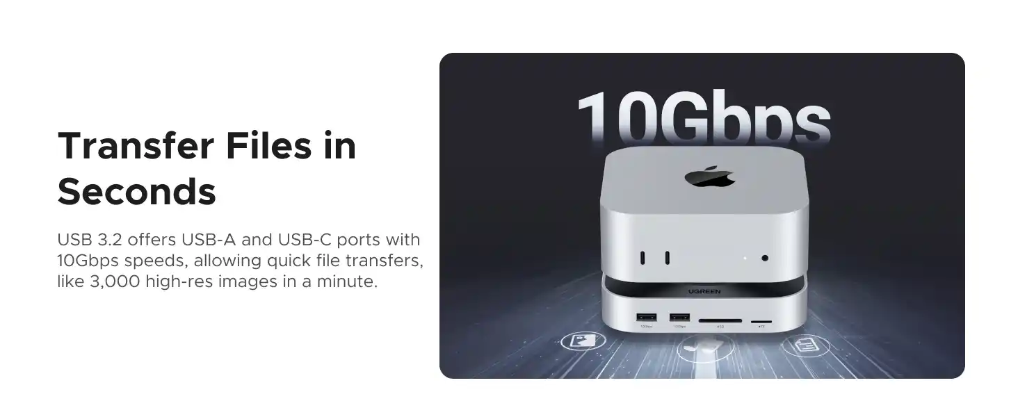 UGREEN 65487 11-in-1 Docking Station for Mac Mini with SSD Expansion