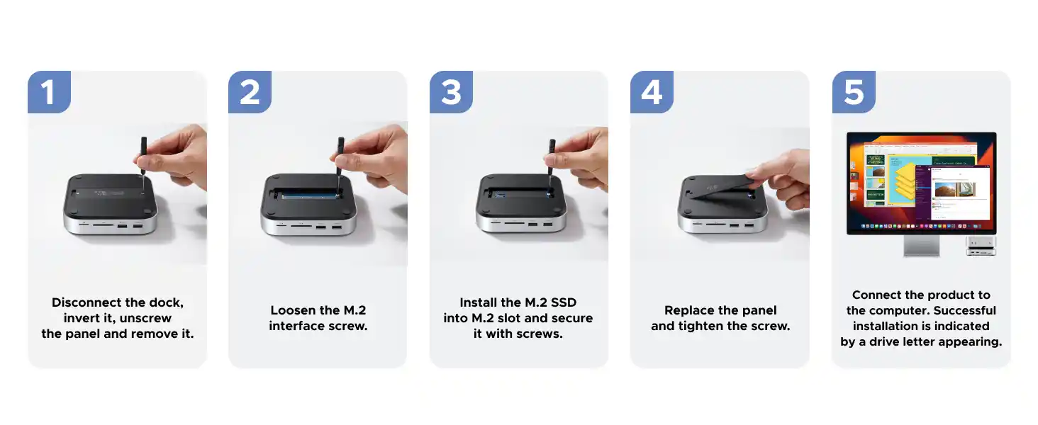 UGREEN 65487 11-in-1 Docking Station for Mac Mini with SSD Expansion