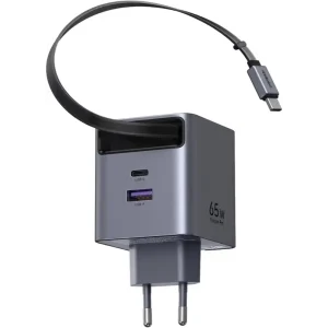 UGREEN 65828 NEXODE PRO 100W GAN FAST CHARGER WITH RETRACTABLE CABLE (2XC/1XA/1XC-CABLE)