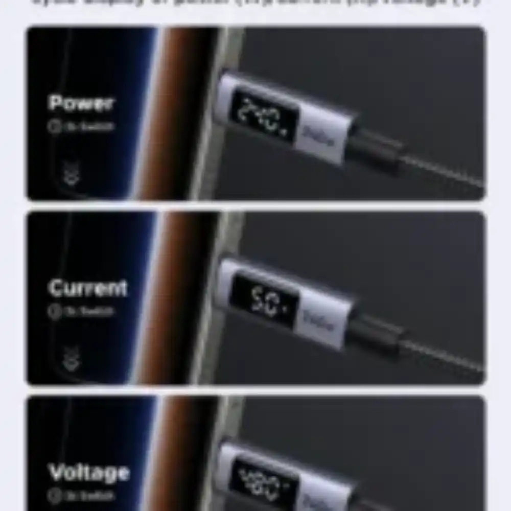 UGREEN 65867 240W USB C to USB-C Cable with Digital Display 3 - One Chip Computers UGREEN 65867 USB-C to USB-C 240W Cable fast charging and digital screen