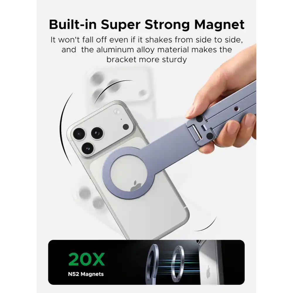 UGREEN 75509 Magnetic Phone Tripod Stand Metal Adjustable - One Chip Computers UGREEN 75509 Magnetic Phone Tripod Stand Metal Adjustable