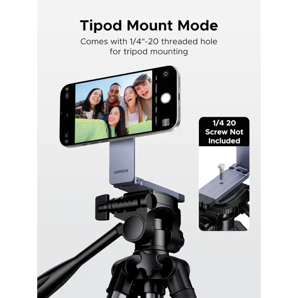 UGREEN 75509 Magnetic Phone Tripod Stand Metal Adjustable - One Chip Computers UGREEN 75509 Magnetic Phone Tripod Stand Metal Adjustable