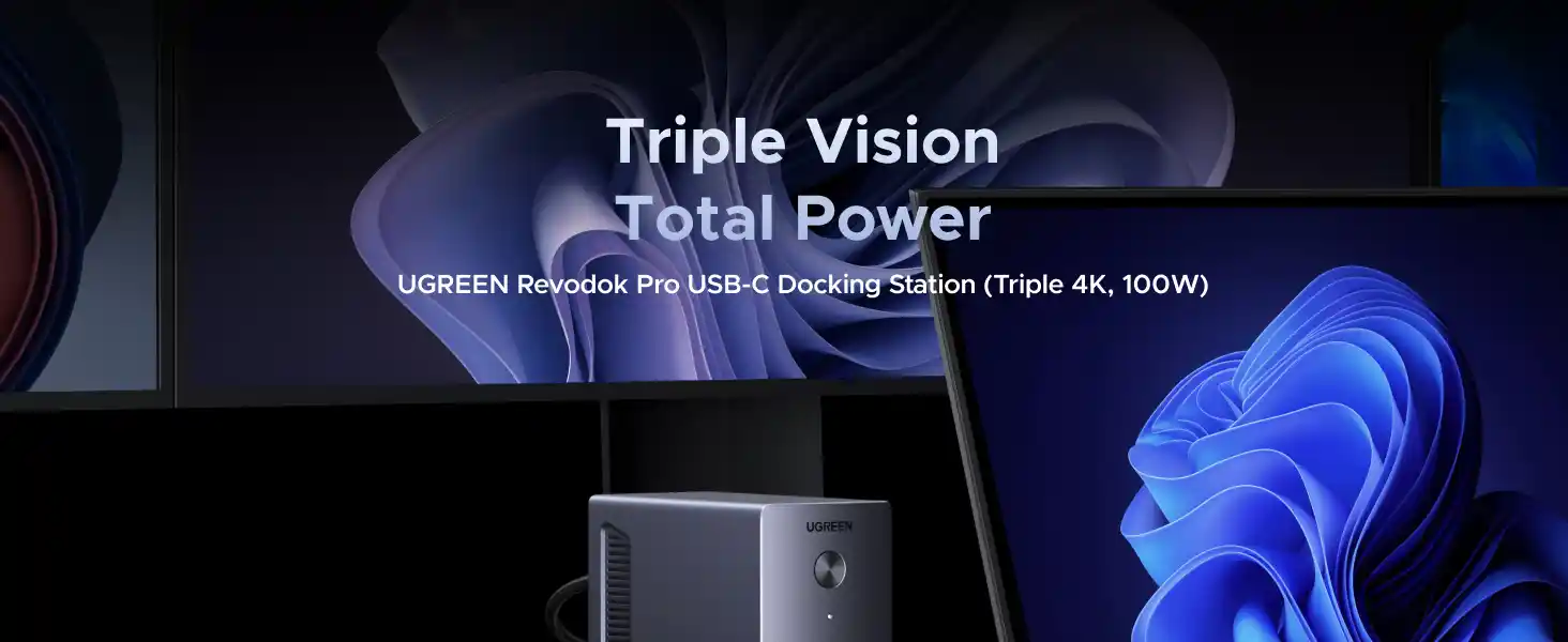 UGREEN 85489 14-in-1 USB-C Docking Station Triple 4K Display