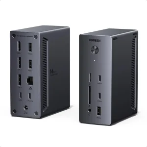 UGREEN 85489 14-PORT USB-C DOCKING STATION TRIPLE 4K DISPLAY 100W PD 10GBPS