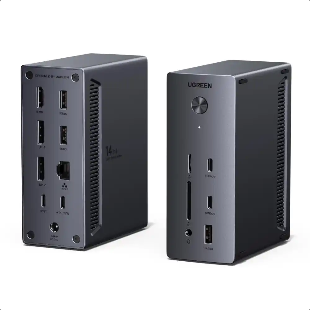 UGREEN 85489 14-in-1 USB-C Docking Station Triple 4K Display - One Chip Computers UGREEN 85489 14-in-1 USB-C Docking Station Triple 4K Display