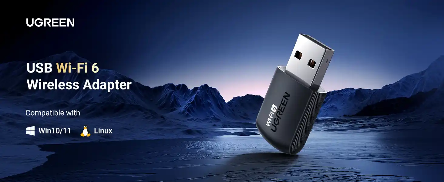 UGREEN 35264 WiFi 6 AX900 USB Adapter Dual Band for PC and Laptop