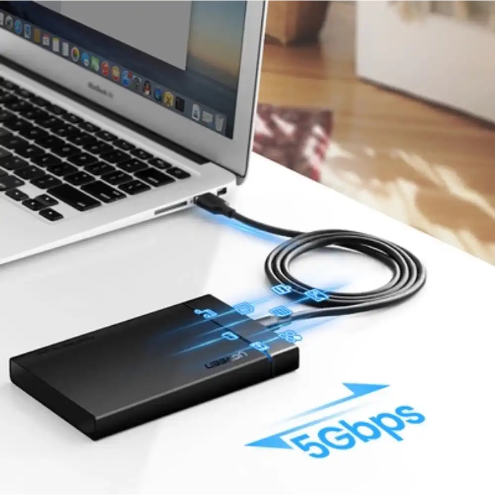 Ugreen 20883 USB 30 To USB C Cable 15m Black09 - One Chip Computers