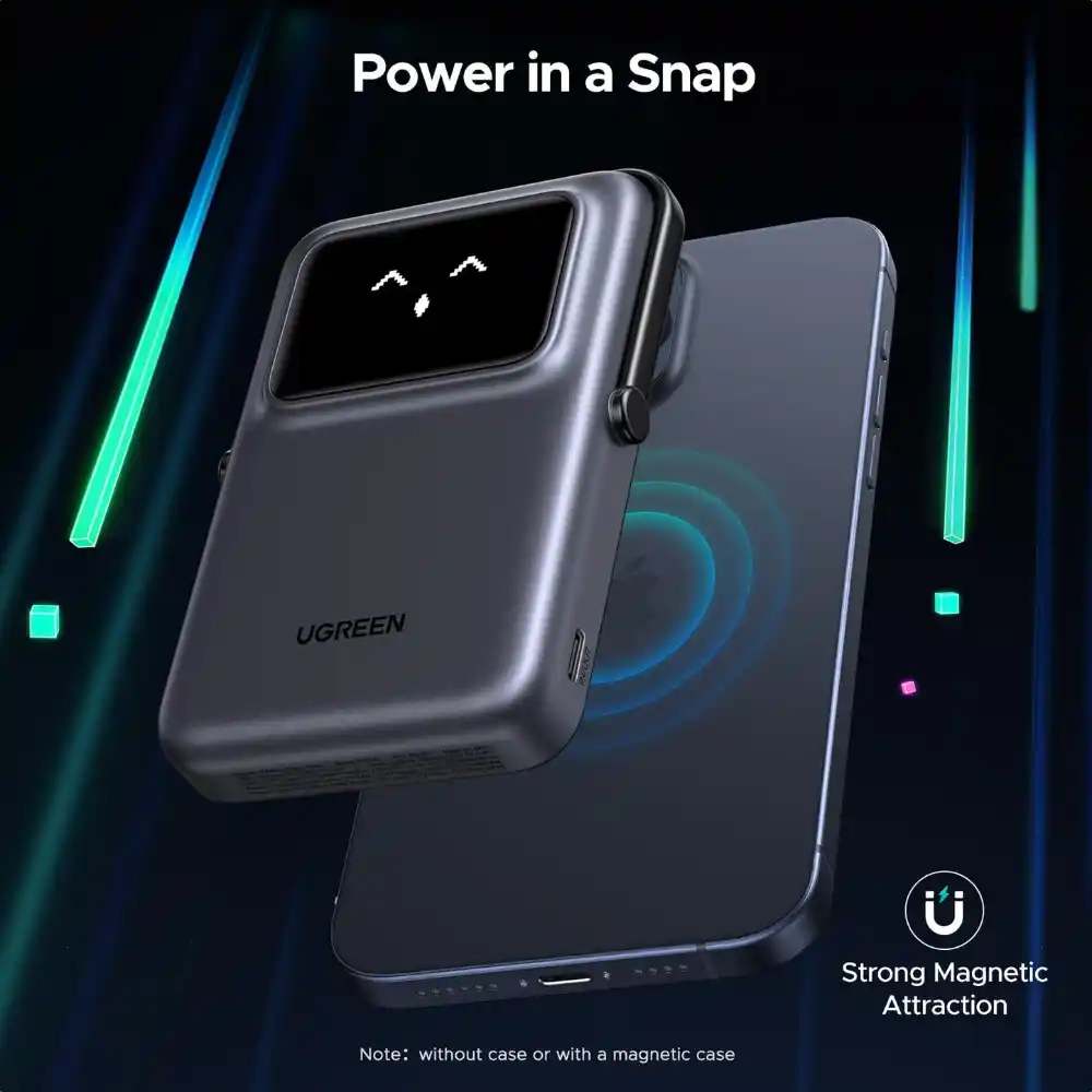 UGREEN 45327 Uno 10000mAh Magnetic Wireless Power Bank - One Chip Computers UGREEN 45327 Uno 10000mAh Magnetic Wireless Power Bank