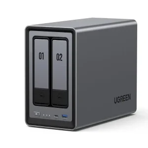UGREEN NASync DXP2800 2-Bay Desktop NAS (Diskless) Intel N100 quad-core CPU, 8GB DDR5 RAM, 2.5GbE LAN, 4K HDMI