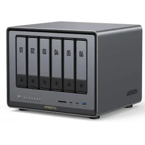 UGREEN NASync DXP6800 Pro 6-Bay Desktop NAS with Intel Core i5, 8GB DDR5, Dual 10GbE & Thunderbolt 4