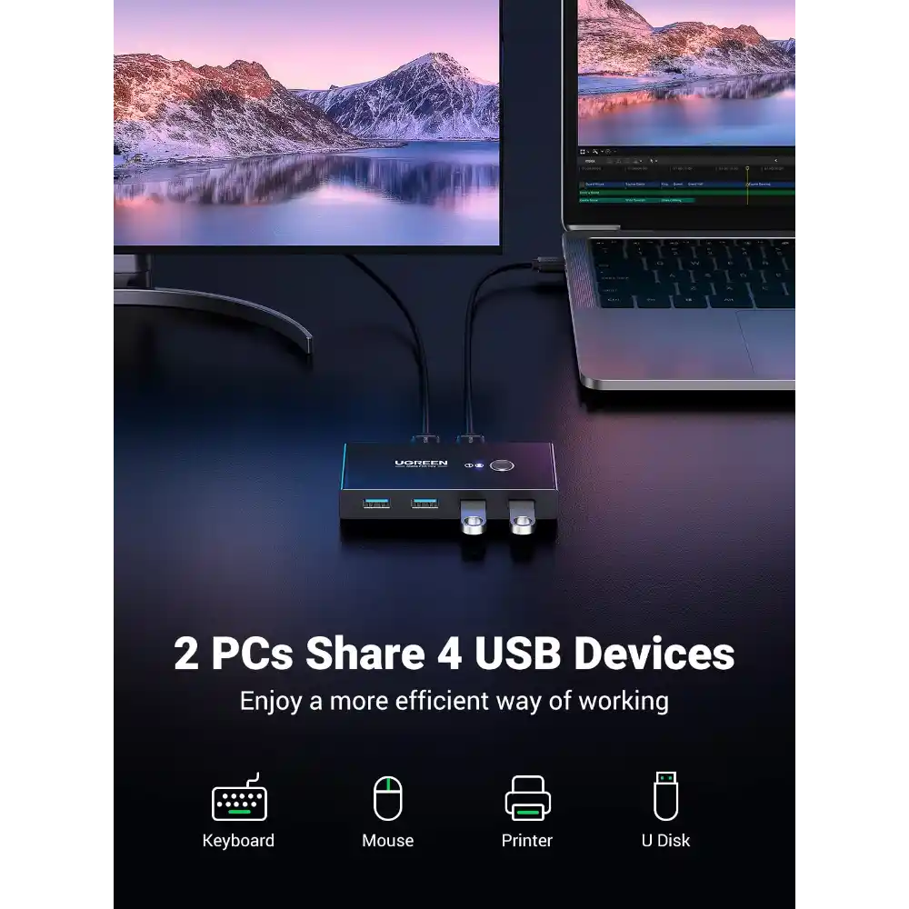 UGREEN 30768 4 port USB switch in Pakistan