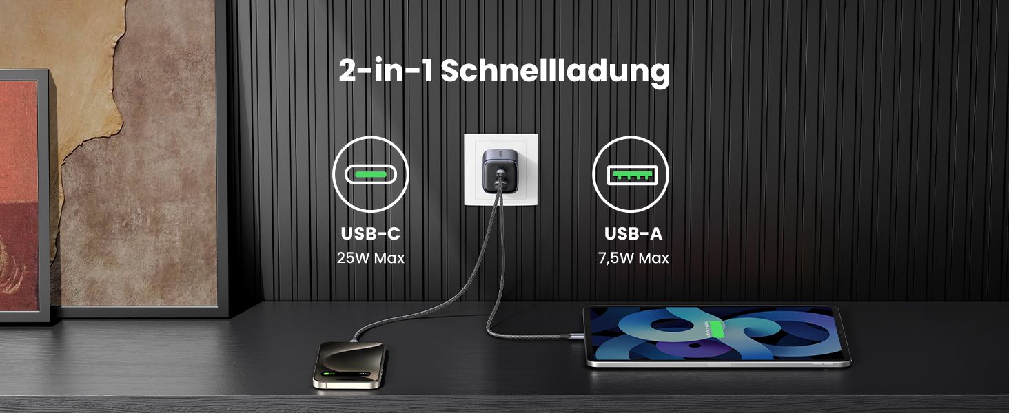 UGREEN 15539 Nexode 35W USB-C GaN Fast Charger EU Plug - detail 2