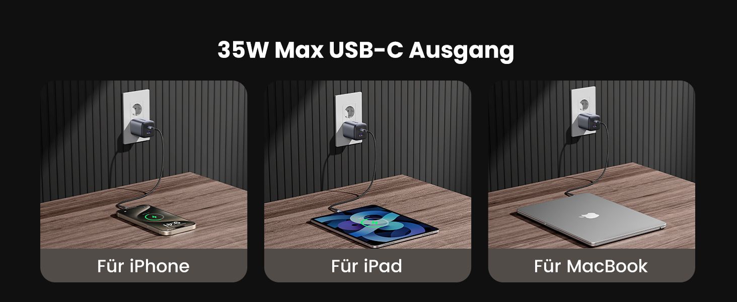 UGREEN 15539 Nexode 35W USB-C GaN Fast Charger EU Plug - detail 3