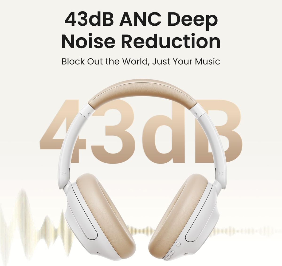 UGREEN 15809 Hi-Tune Max5 Hybrid ANC Bluetooth Headphones White - image 4