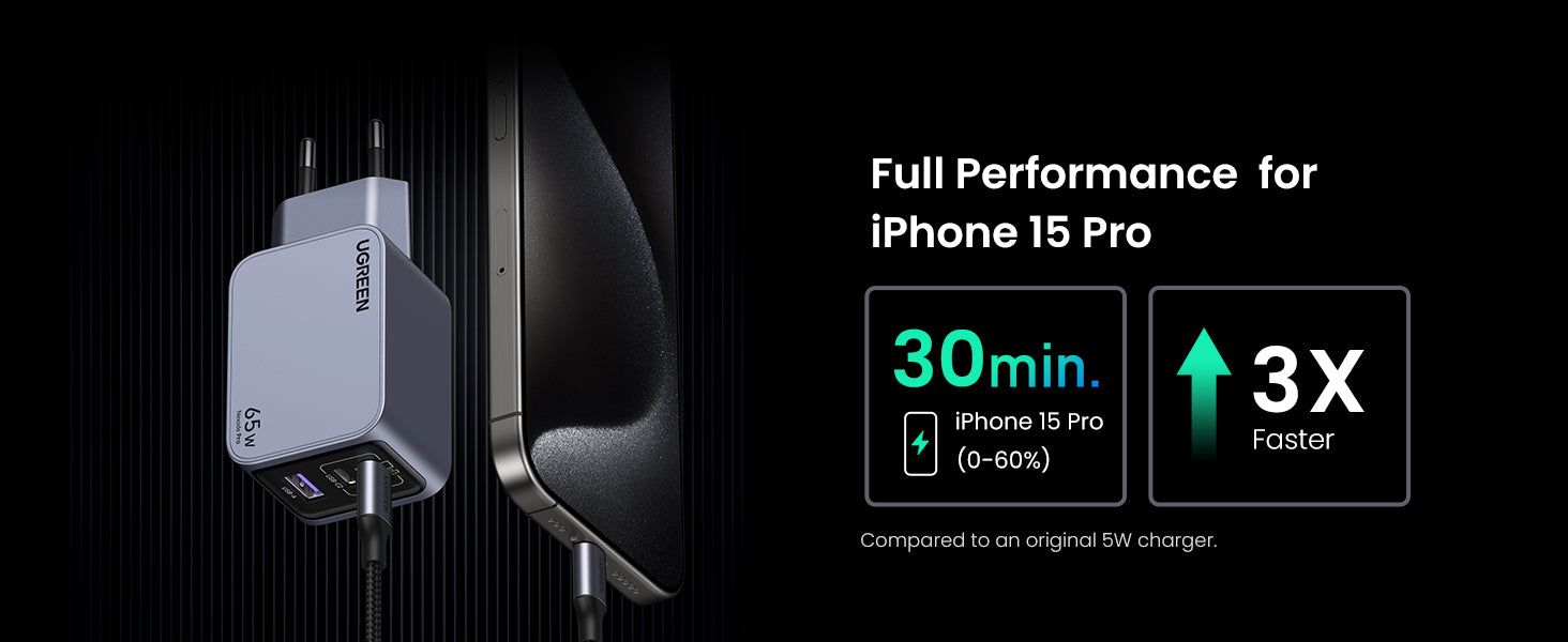 UGREEN 25871 Nexode Pro 65W USB-C & USB-A Fast Charger with 1.5M USB-C Cable - detail 12