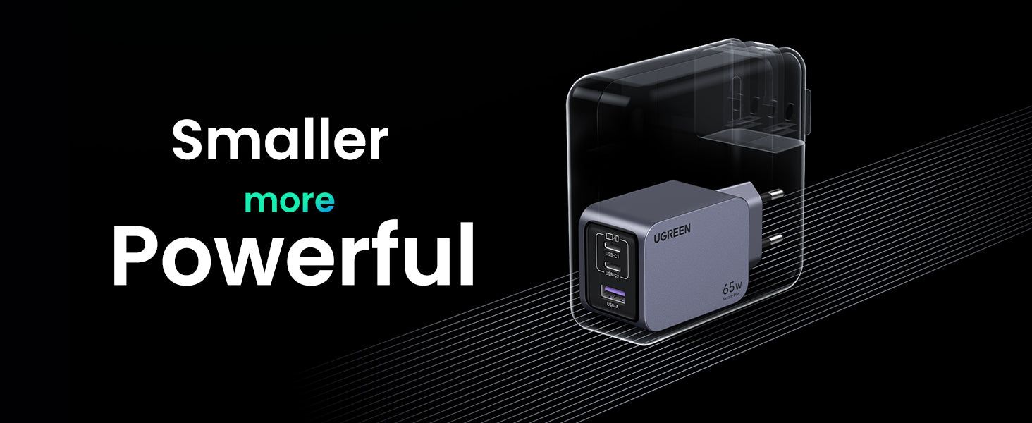 UGREEN 25871 Nexode Pro 65W USB-C & USB-A Fast Charger with 1.5M USB-C Cable - detail 7