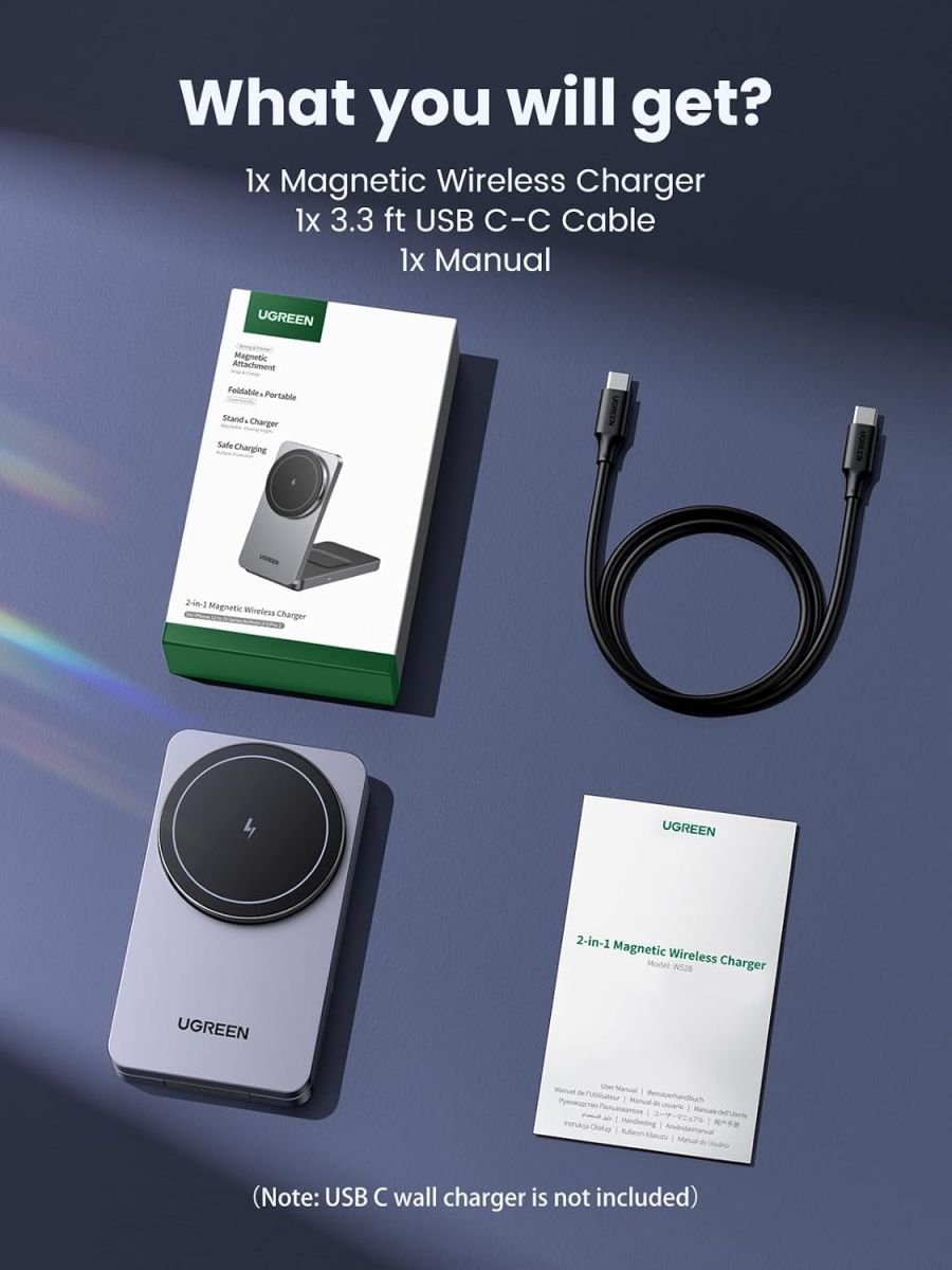 UGREEN 45056 2-in-1 Magnetic Wireless Charger for iPhone and AirPods - image 9