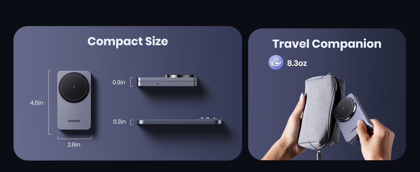 UGREEN 45056 2-in-1 Magnetic Wireless Charger for iPhone and AirPods - detail 8