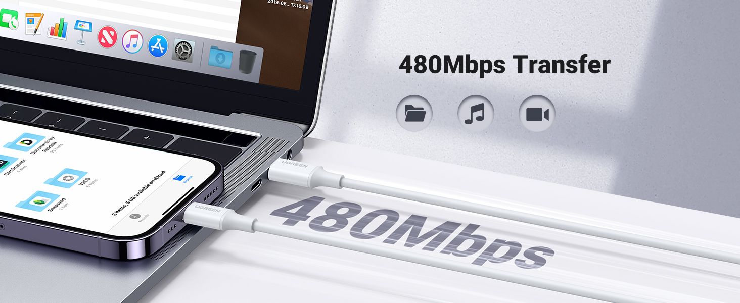 UGREEN 60749 USB-C to Lightning PD Cable 2M MFi - detail 4