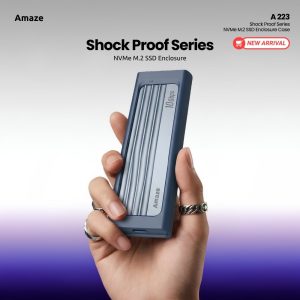 Amaze A223 Shock Proof Aluminum Alloy NVMe M.2 SSD Enclosure - 10Gbps