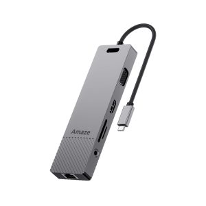 Amaze A3211 Alloy Series 11-in-1 Type C Multiport Hub HDMI 4K@60Hz, Gigabit Lan, Vga, Aux, USB3.0*4, Sd/tf, PD 100W