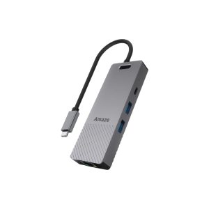 Amaze A326 Alloy Series 6-in-1 Type C Multiport Hub HDMI 4K@60Hz, Gigabit Lan, USB3.0*2, Type-C 5G, PD 100W