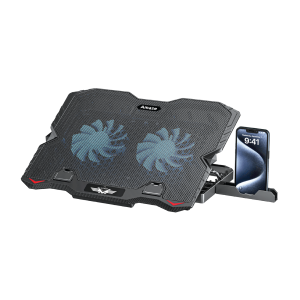 Amaze A504 Dual Fan Laptop Cooling Pad with Mobile Holder