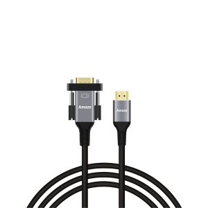 Amaze A825 Aluminum Alloy HDMI to VGA Cable - 2M