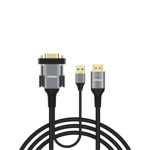 Amaze A835 Aluminum Alloy VGA to HDMI Cable - 2M